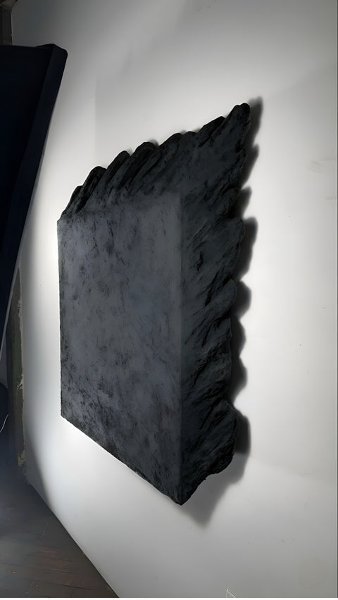 Yves Klein Bleu outremer monochrome. Décoration murale en plâtre bohème « AND THEN » - 46, 24, 16, 10 pouces