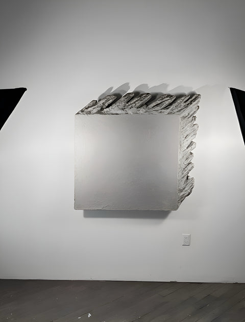 Yves Klein Bleu outremer monochrome. Décoration murale en plâtre bohème « AND THEN » - 46, 24, 16, 10 pouces