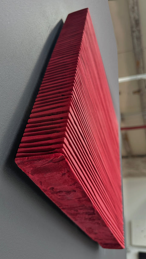 Décoration murale en plâtre Boho surdimensionnée faite à la main « SHADOW XL » Noir - 36, 45 et 65 pouces