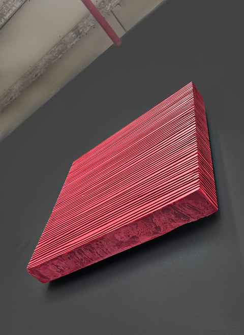 Décoration murale en plâtre Boho surdimensionnée faite à la main « SHADOW XL » Noir - 36, 45 et 65 pouces