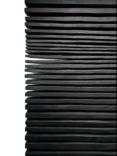 SHADOW Black — Large Plaster Wall Sculpture