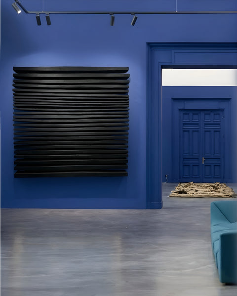 SHADOW Black — Large Plaster Wall Sculpture