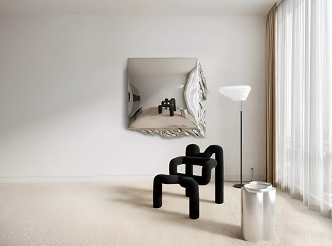 Yves Klein Bleu outremer monochrome. Décoration murale en plâtre bohème « AND THEN » - 46, 24, 16, 10 pouces