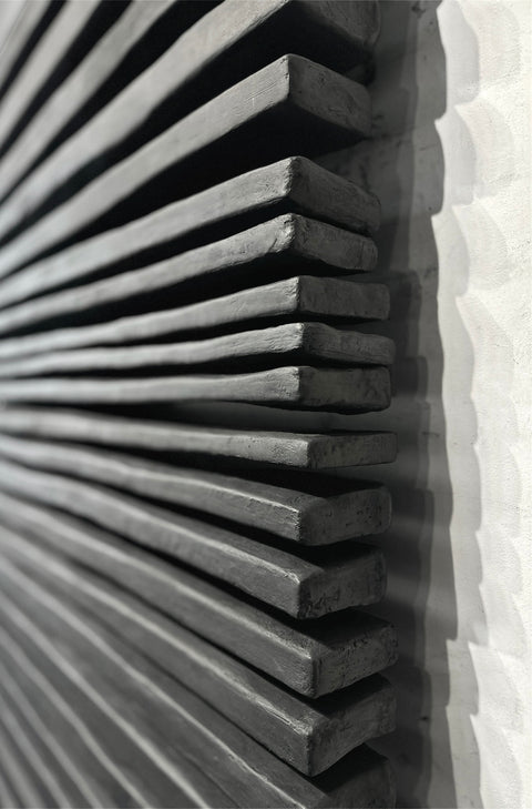 SHADOW Black — Large Plaster Wall Sculpture