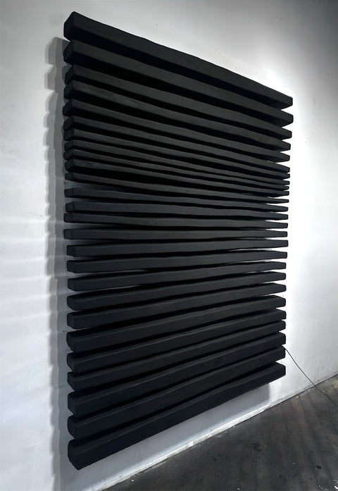 SHADOW Black — Large Plaster Wall Sculpture
