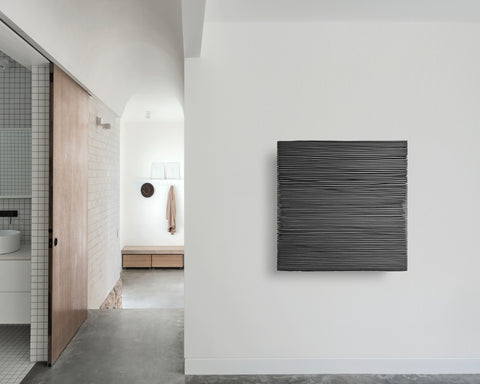 SHADOW Black — Plaster Wall Sculpture