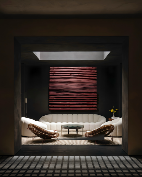 Décoration murale en plâtre Boho surdimensionnée faite à la main « SHADOW XL » Noir - 36, 45 et 65 pouces