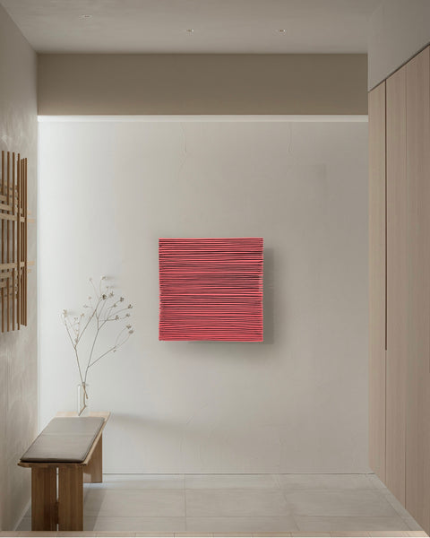Décoration murale en plâtre Boho surdimensionnée faite à la main « SHADOW XL » Noir - 36, 45 et 65 pouces