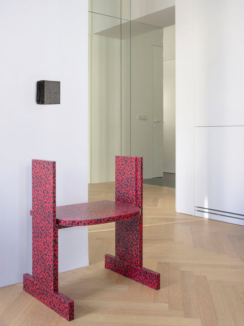 Décoration murale minimaliste en plâtre, sculpture murale en argile Wabi Sabi, décoration rustique faite à la main, « Stratum » Noir