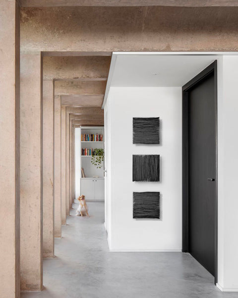 SHADOW Black — Plaster Wall Sculpture