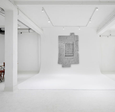 Décoration murale en plâtre bohème surdimensionnée faite à la main « CONCRETE DANCE »