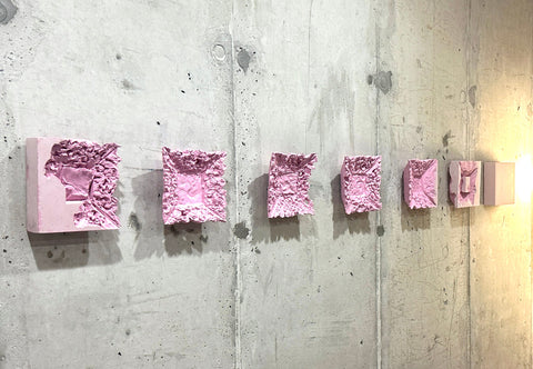 Ensemble d'art mural 3, 5, 7 pièces, ensemble d'art mural en plâtre fait à la main, décoration murale bohème « Bijoux » 6 x 6 x 2 po.