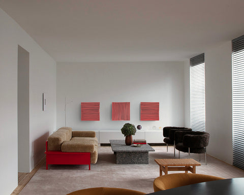 Décoration murale en plâtre Boho surdimensionnée faite à la main « SHADOW XL » Noir - 36, 45 et 65 pouces
