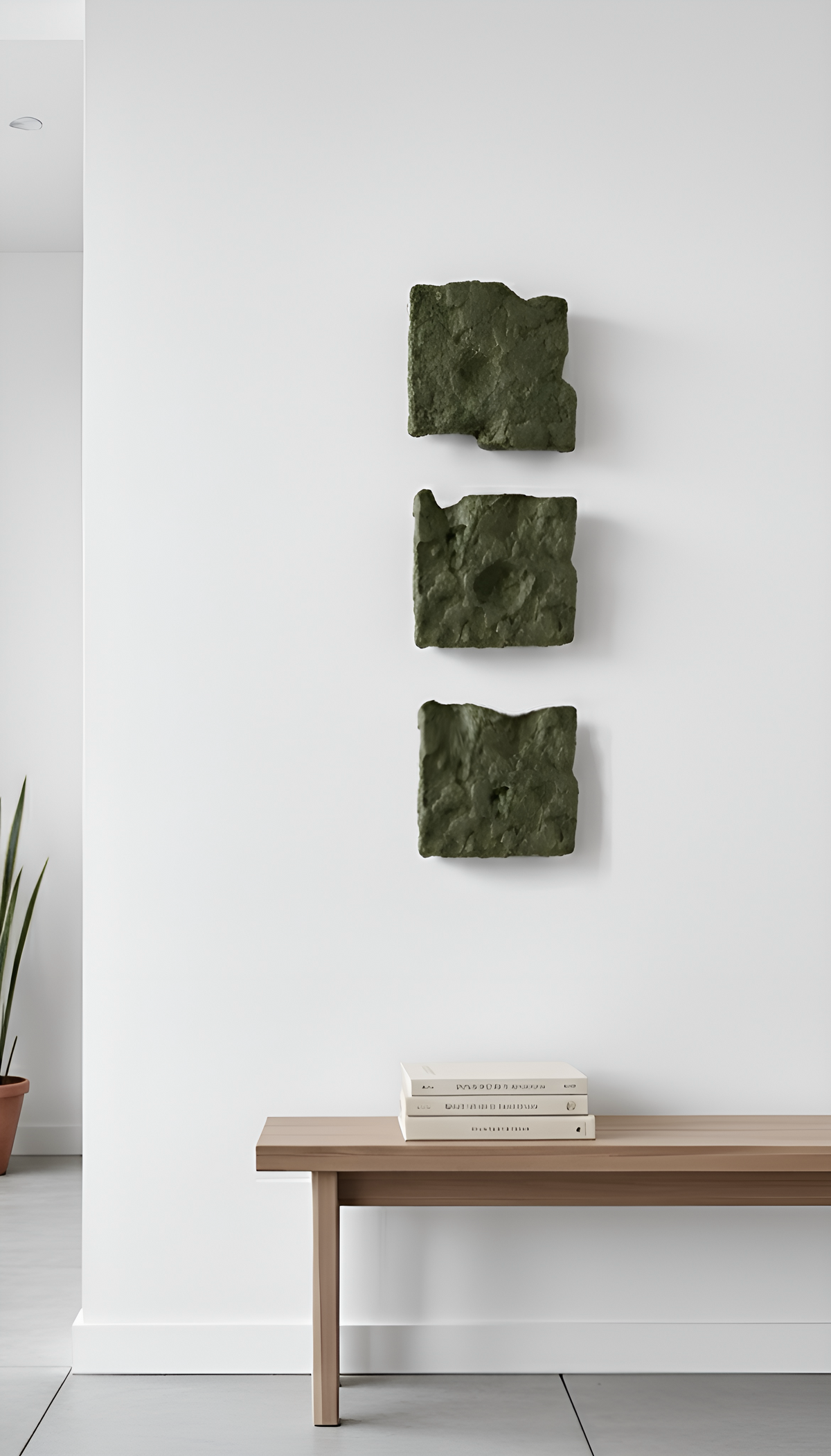 GAIA — Matcha, close-up surface texture, matcha green mineral pigment, matte finish