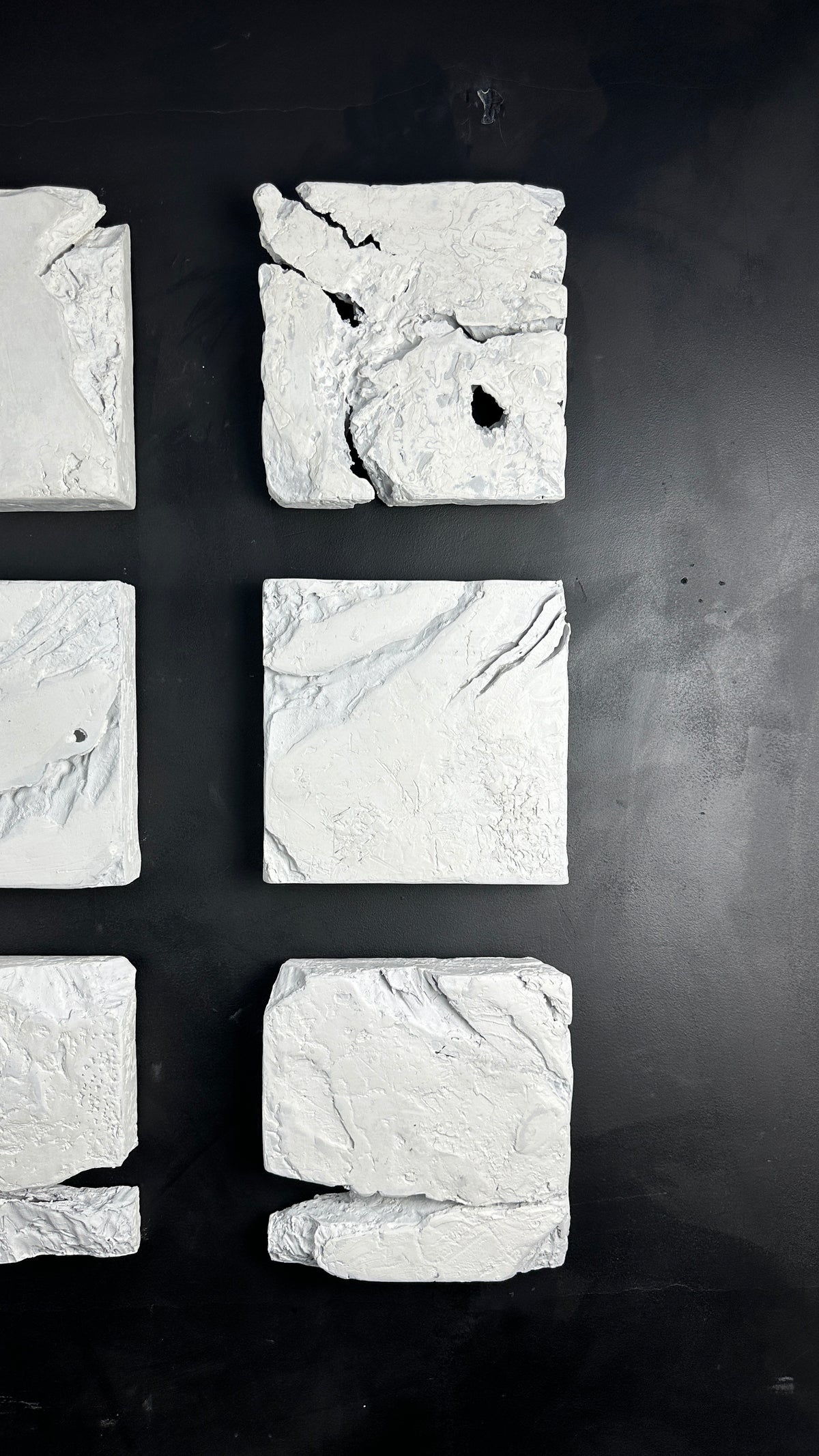 GAIA — White, close-up surface texture, crisp white plaster, matte finish