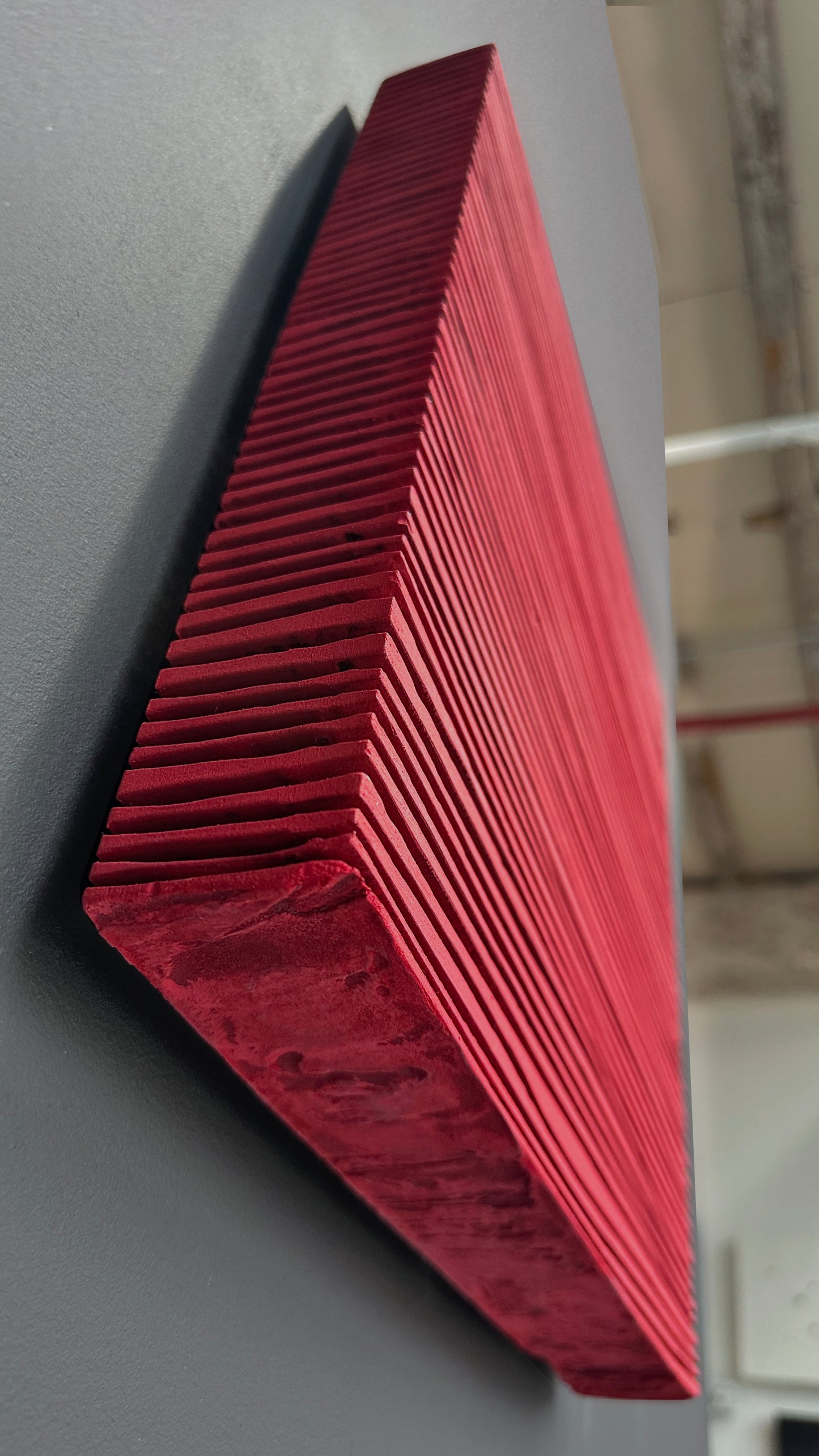 Arte de pared de yeso bohemio hecho a mano en relieve de gran tamaño "SHADOW XL" en negro - 36, 45 y 65 pulgadas