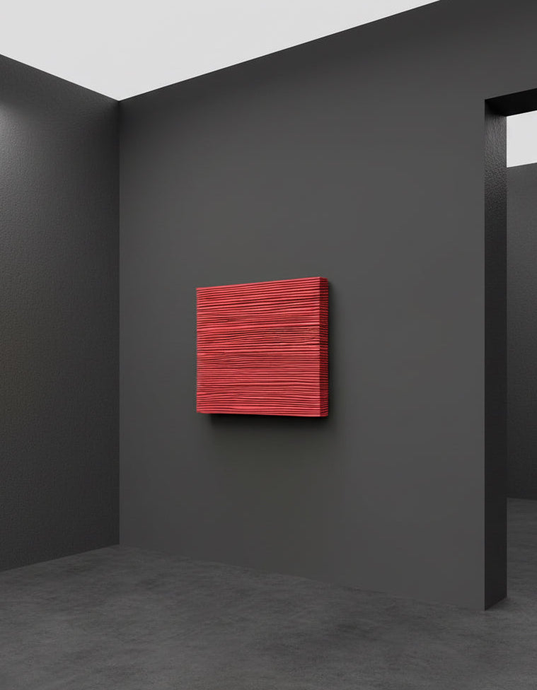 Arte de pared de yeso bohemio hecho a mano en relieve de gran tamaño "SHADOW XL" en negro - 36, 45 y 65 pulgadas