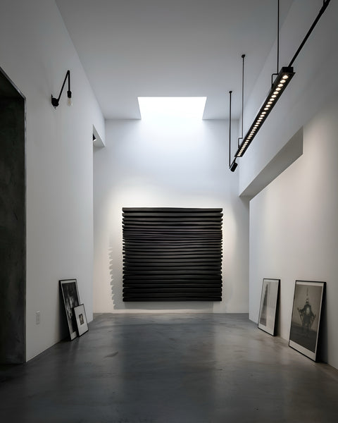 SHADOW Black — Large Plaster Wall Sculpture