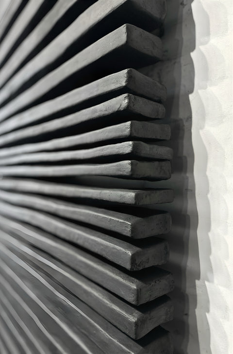 SHADOW Black — Large Plaster Wall Sculpture