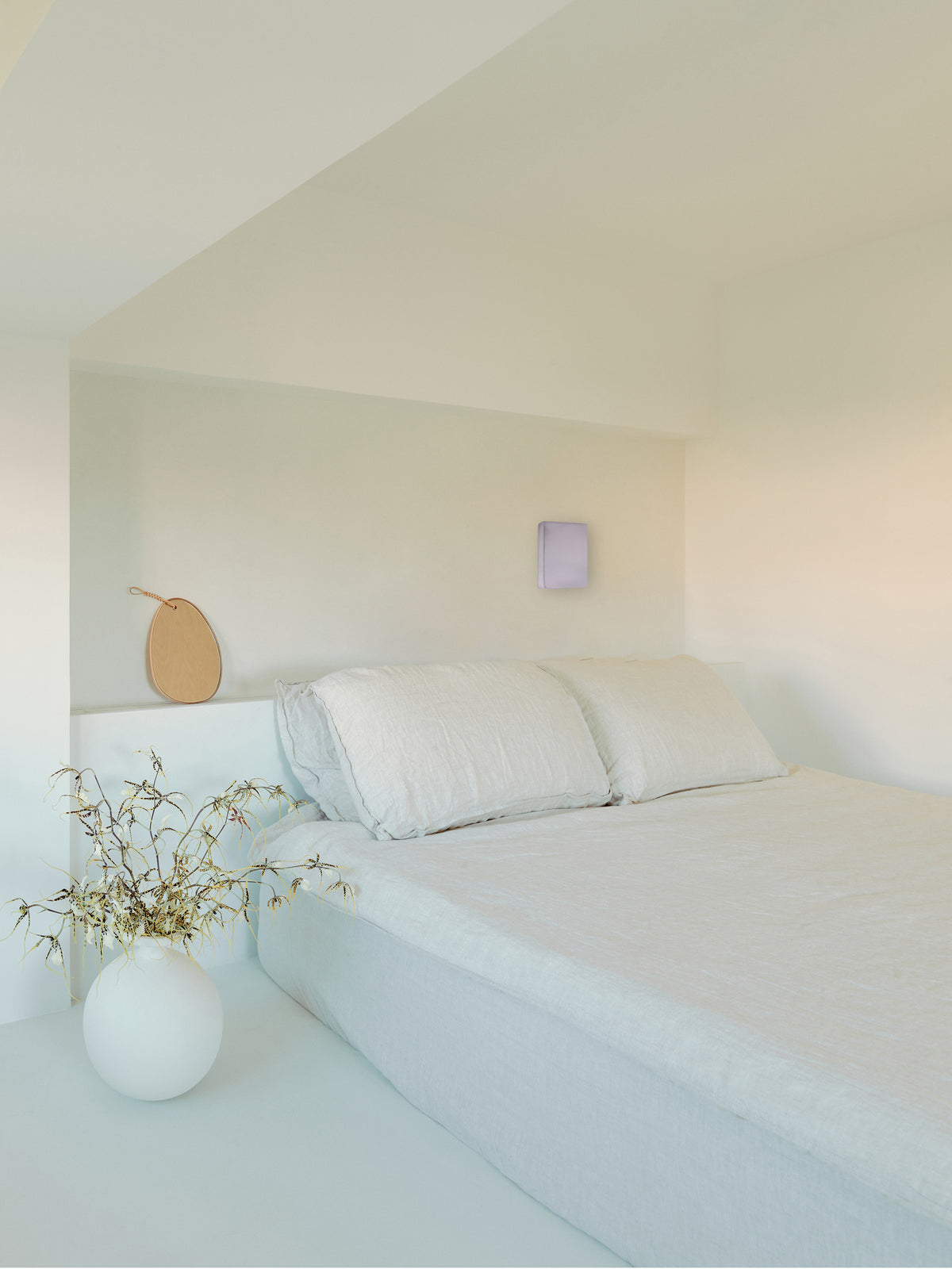 INSIDE OUT — Shades of Lavender, close-up surface texture, pale violet mineral pigment, matte finish