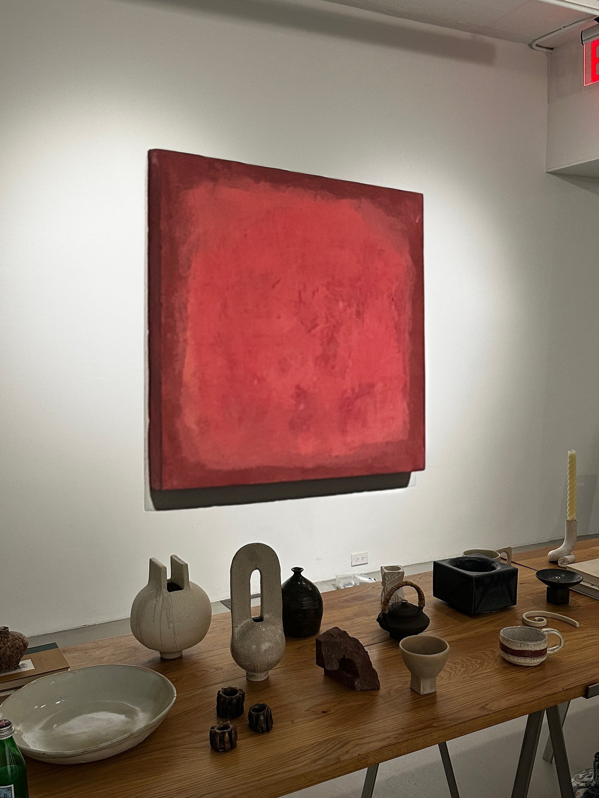 INSIDE OUT — Shades of Mauve, wall installation, mauve sculptural relief in contemporary interior