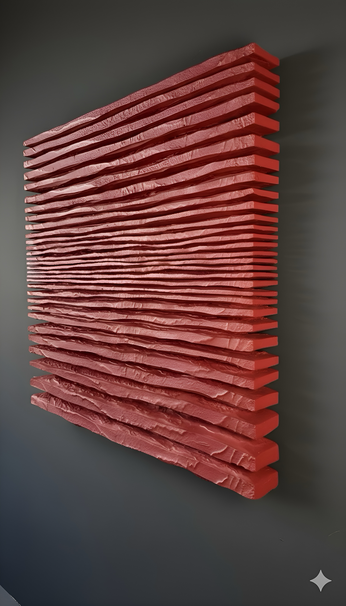 Arte de pared de yeso bohemio hecho a mano en relieve de gran tamaño "SHADOW XL" en negro - 36, 45 y 65 pulgadas