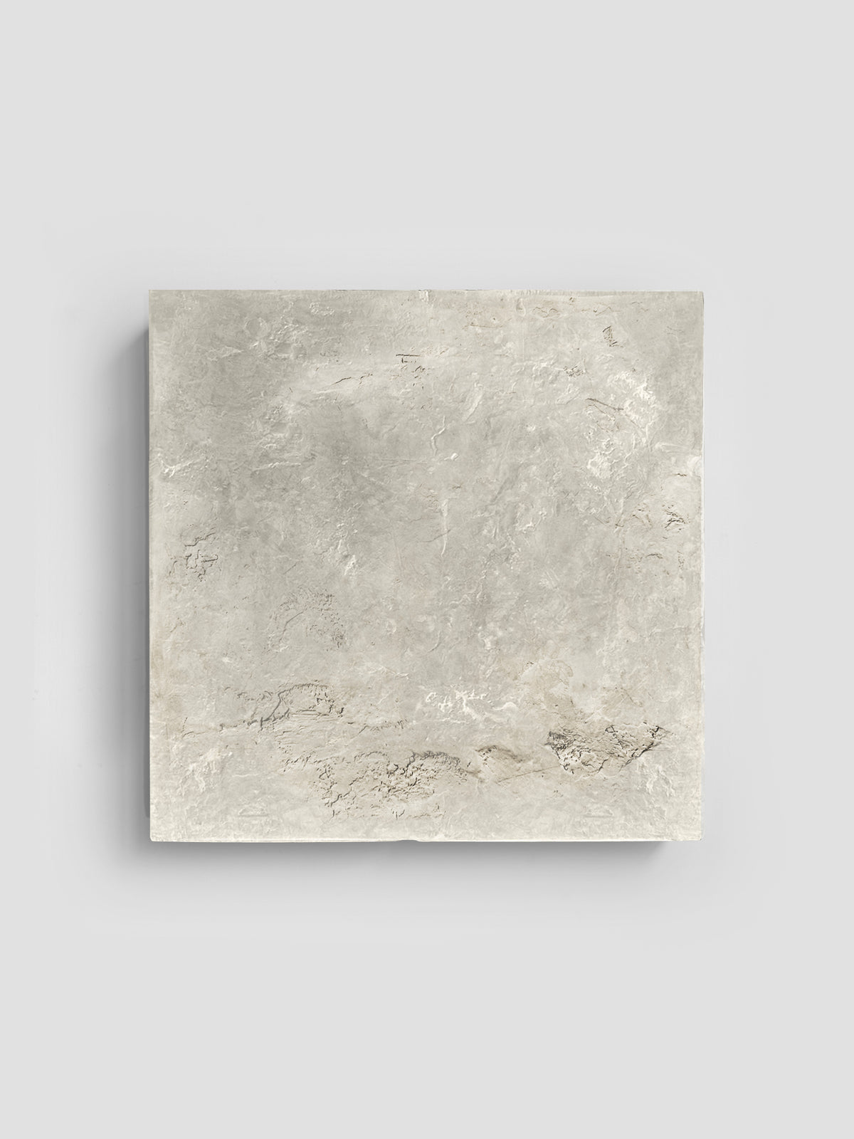 GAIA — Off-White, side profile detail, depth and shadow, hand-formed plaster
