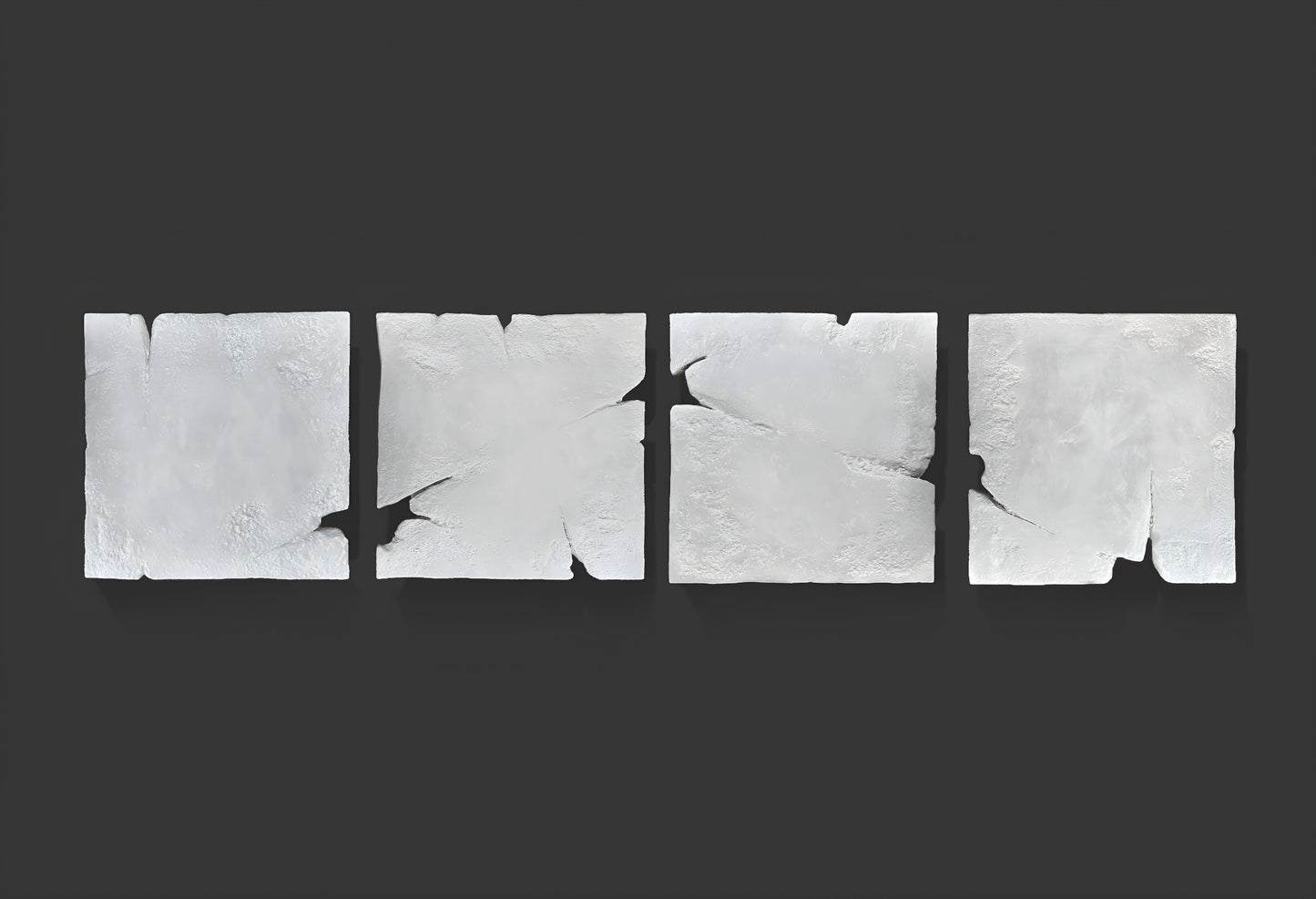Gaia Collection - Set of 4 Minimalist Plaster Wall Art