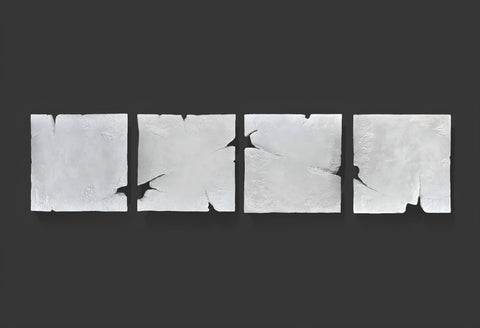 Gaia Collection - Set of 4 Minimalist Plaster Wall Art