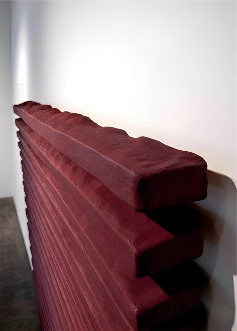 Arte de pared de yeso bohemio hecho a mano en relieve de gran tamaño "SHADOW XL" en negro - 36, 45 y 65 pulgadas