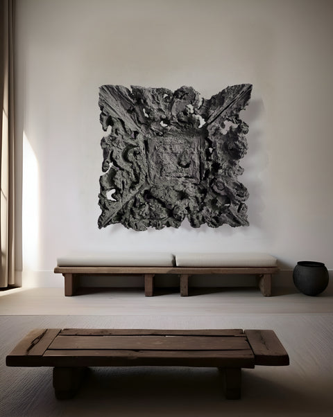 Juego de arte de pared de 3, 5, 7 piezas, juego de arte de pared de yeso hecho a mano, decoración de pared bohemia "Bijoux", 6 x 6 x 2 pulgadas.