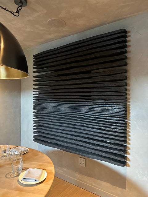 SHADOW Black — Large Plaster Wall Sculpture