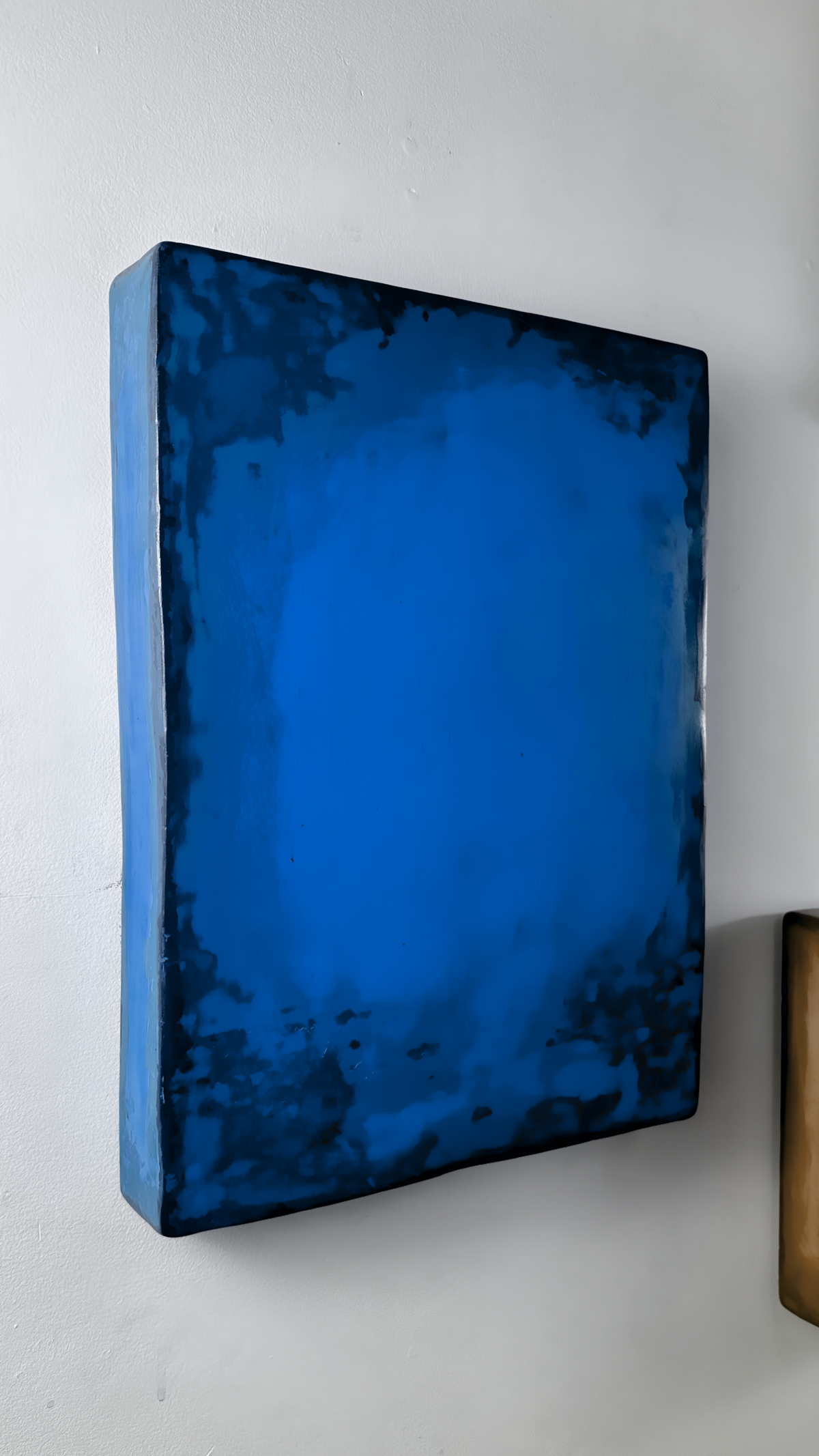 INSIDE OUT — Shades of Blue, large format installation, blue plaster wall sculpture, SIZMARI