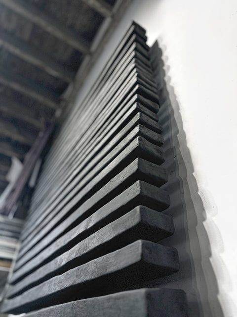 SHADOW Black — Large Plaster Wall Sculpture