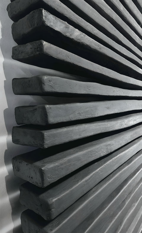 SHADOW Black — Large Plaster Wall Sculpture