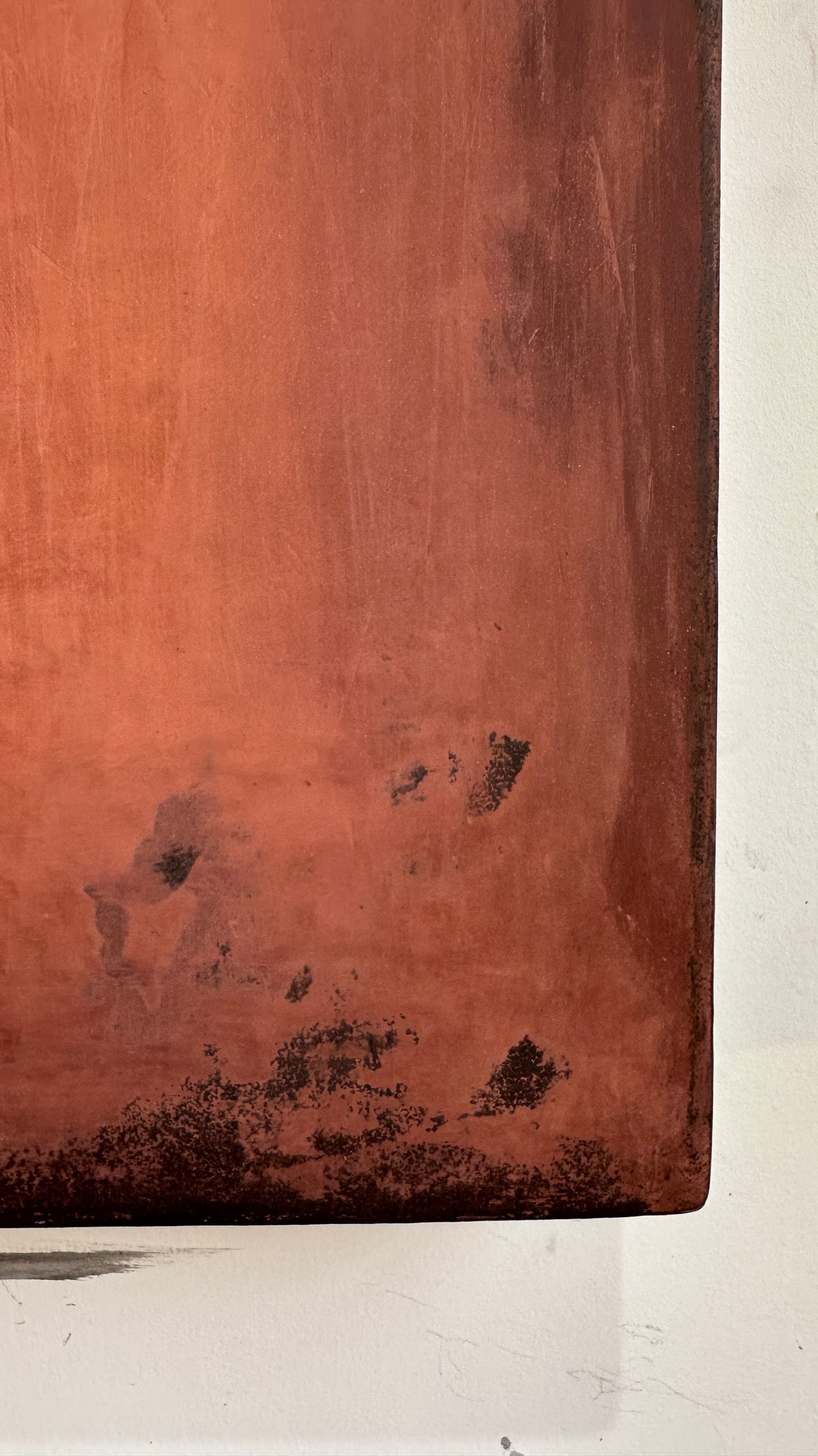 INSIDE OUT — Rusty Terracotta, installation view, warm earth tones, architectural wall sculpture