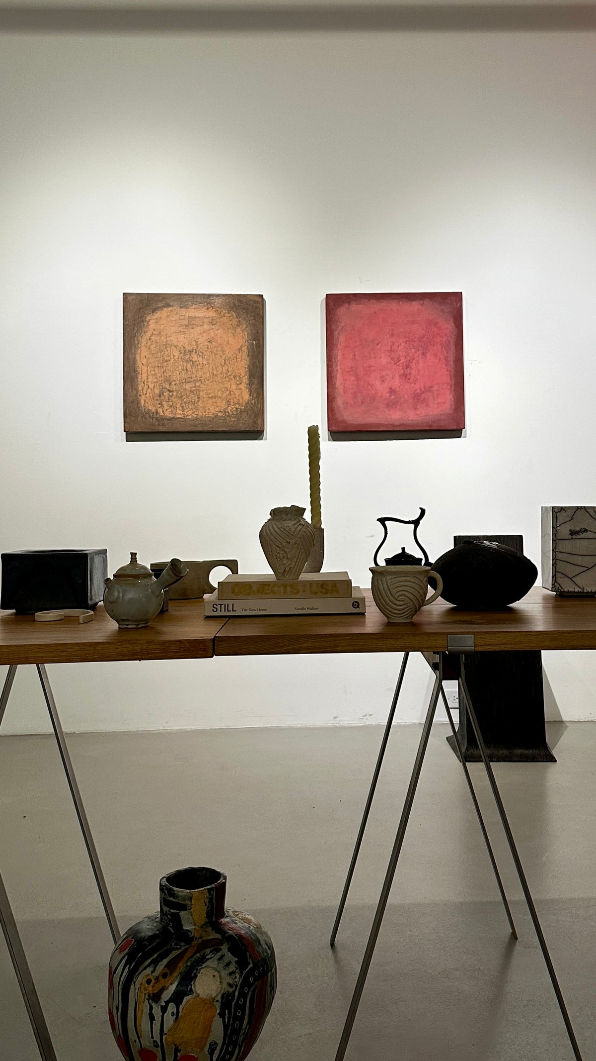 INSIDE OUT — Rusty Terracotta, medium format, surface texture detail, rusty mineral pigment