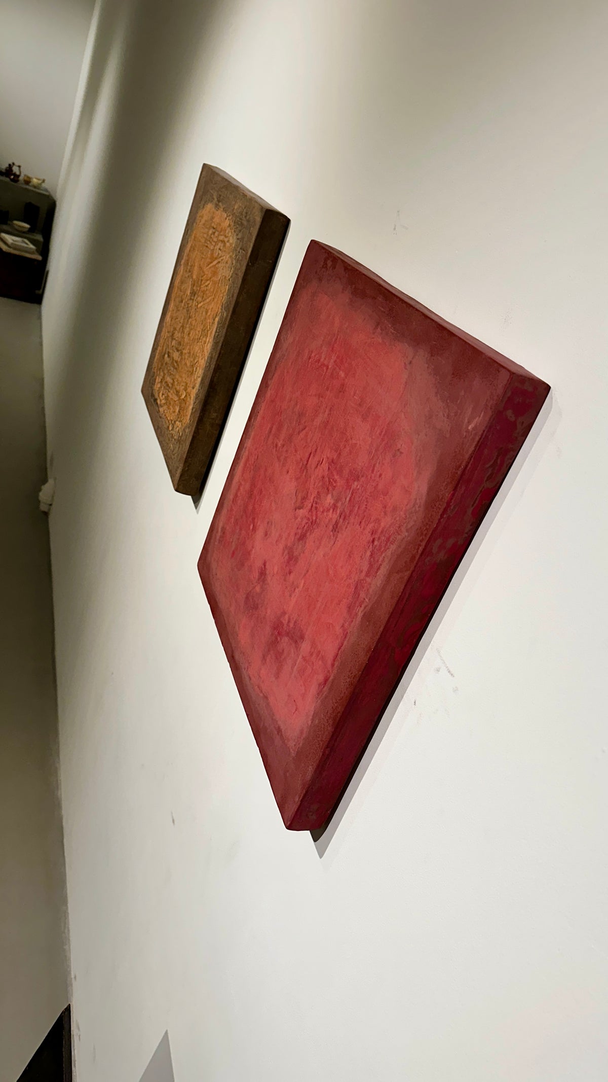 INSIDE OUT — Shades of Mauve, overhead angle, surface depth, dusty rose tones
