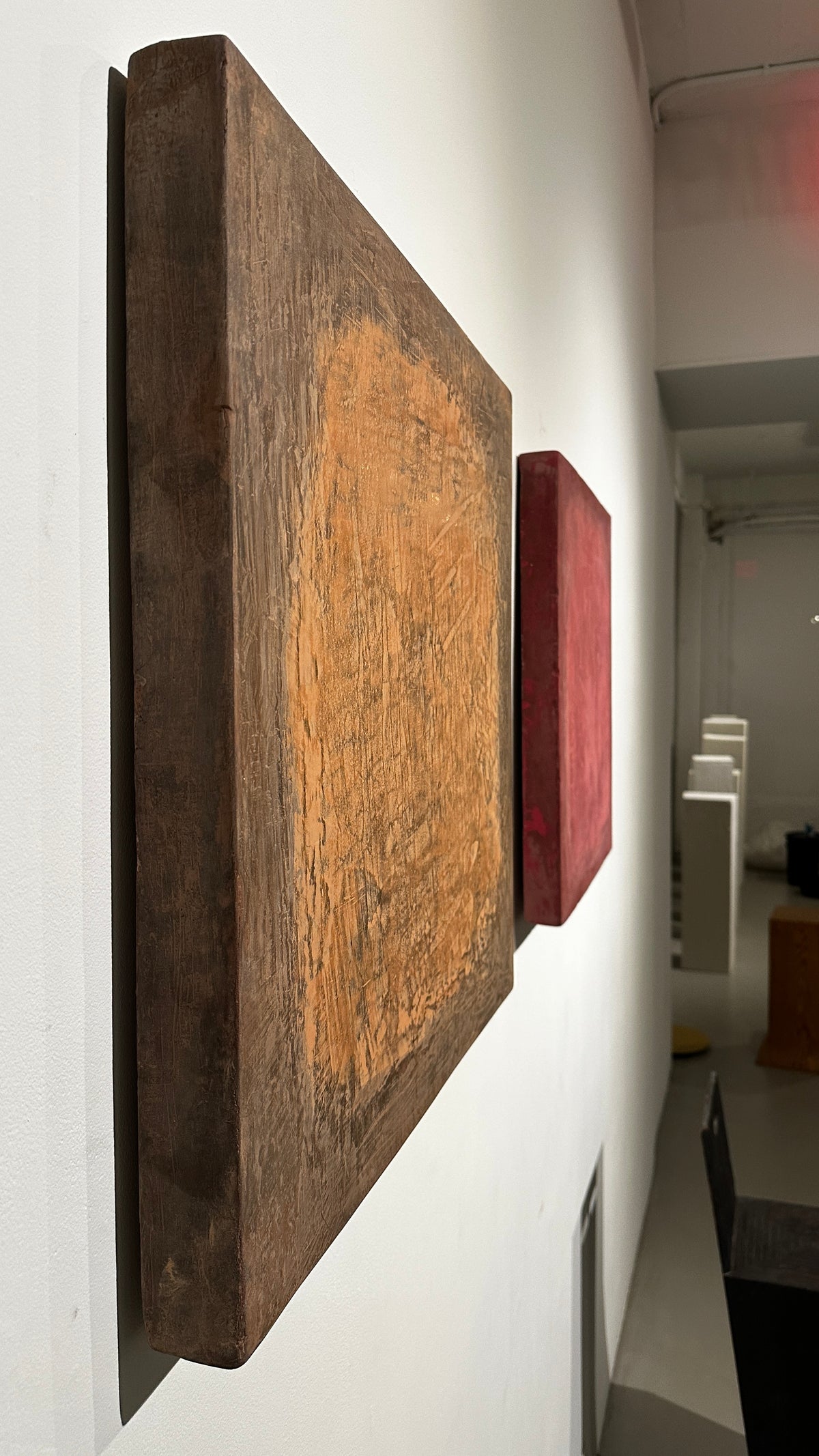 INSIDE OUT — Rusty Terracotta, close detail, uneven textured surface, organic natural variation