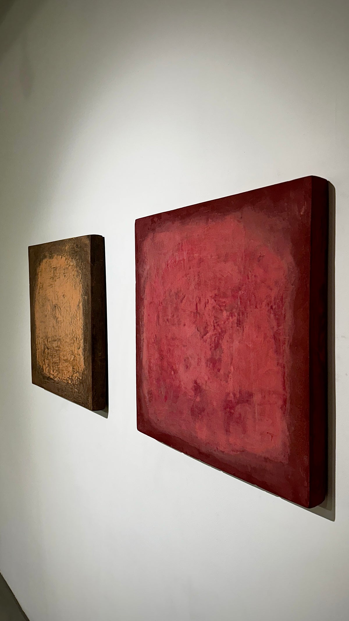 INSIDE OUT — Shades of Mauve, frontal view, matte sealed finish, hand-formed plaster composite