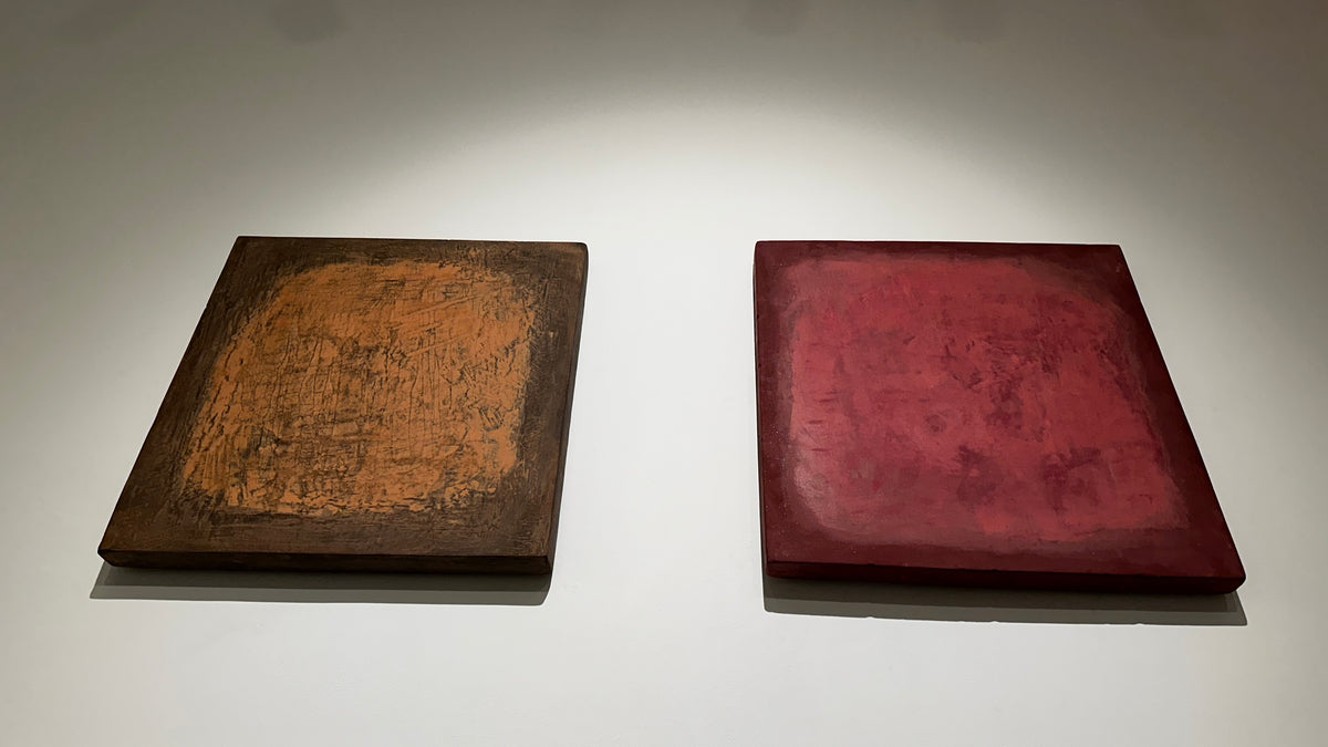 INSIDE OUT — Rusty Terracotta, studio shot, natural texture variation, handmade plaster