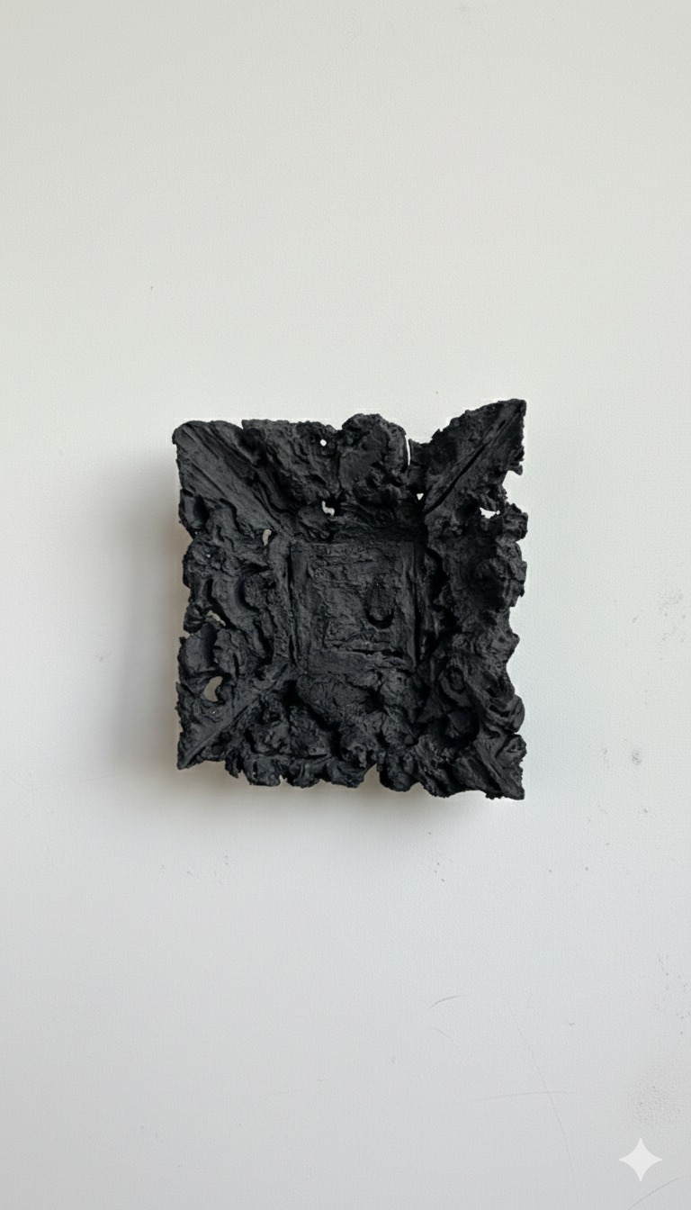Juego de arte de pared de 3, 5, 7 piezas, juego de arte de pared de yeso hecho a mano, decoración de pared bohemia "Bijoux", 6 x 6 x 2 pulgadas.