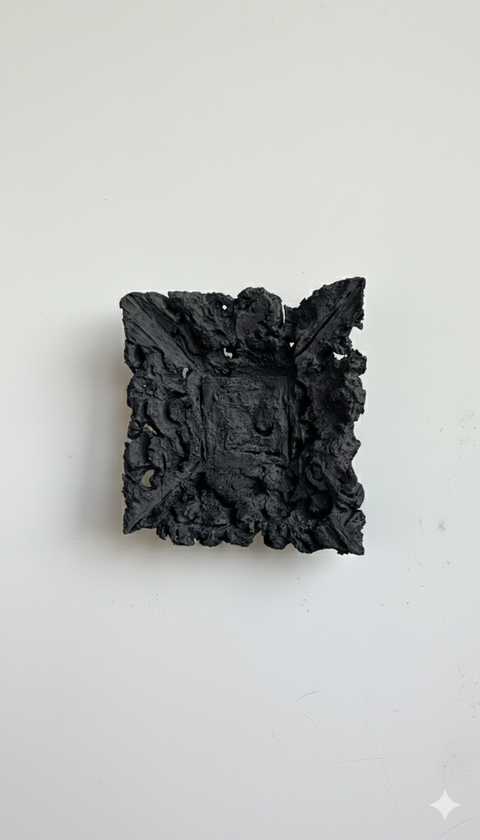 Juego de arte de pared de 3, 5, 7 piezas, juego de arte de pared de yeso hecho a mano, decoración de pared bohemia "Bijoux", 6 x 6 x 2 pulgadas.