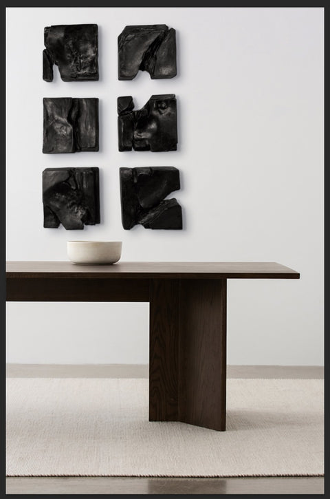WABABI - Minimalist Japandi Black Sculptural Wall Art