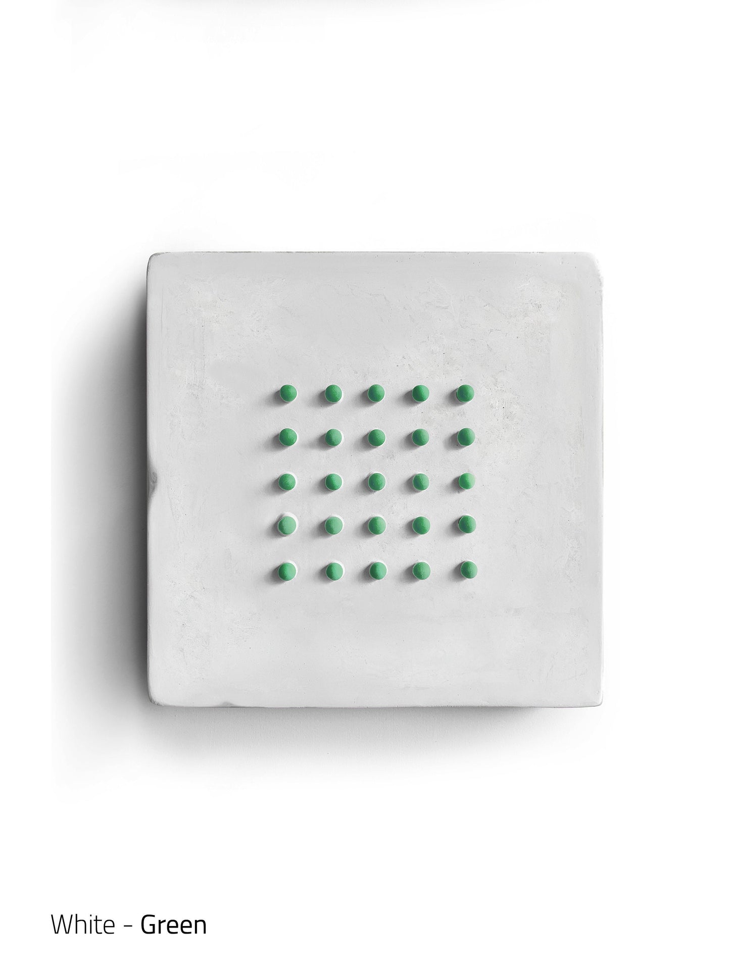 Arte de pared maximalista - PUNTOS DIVERTIDOS sobre BLANCO - Grande (16 x 16 x 3 pulgadas - 41 x 41 x 5 cm)