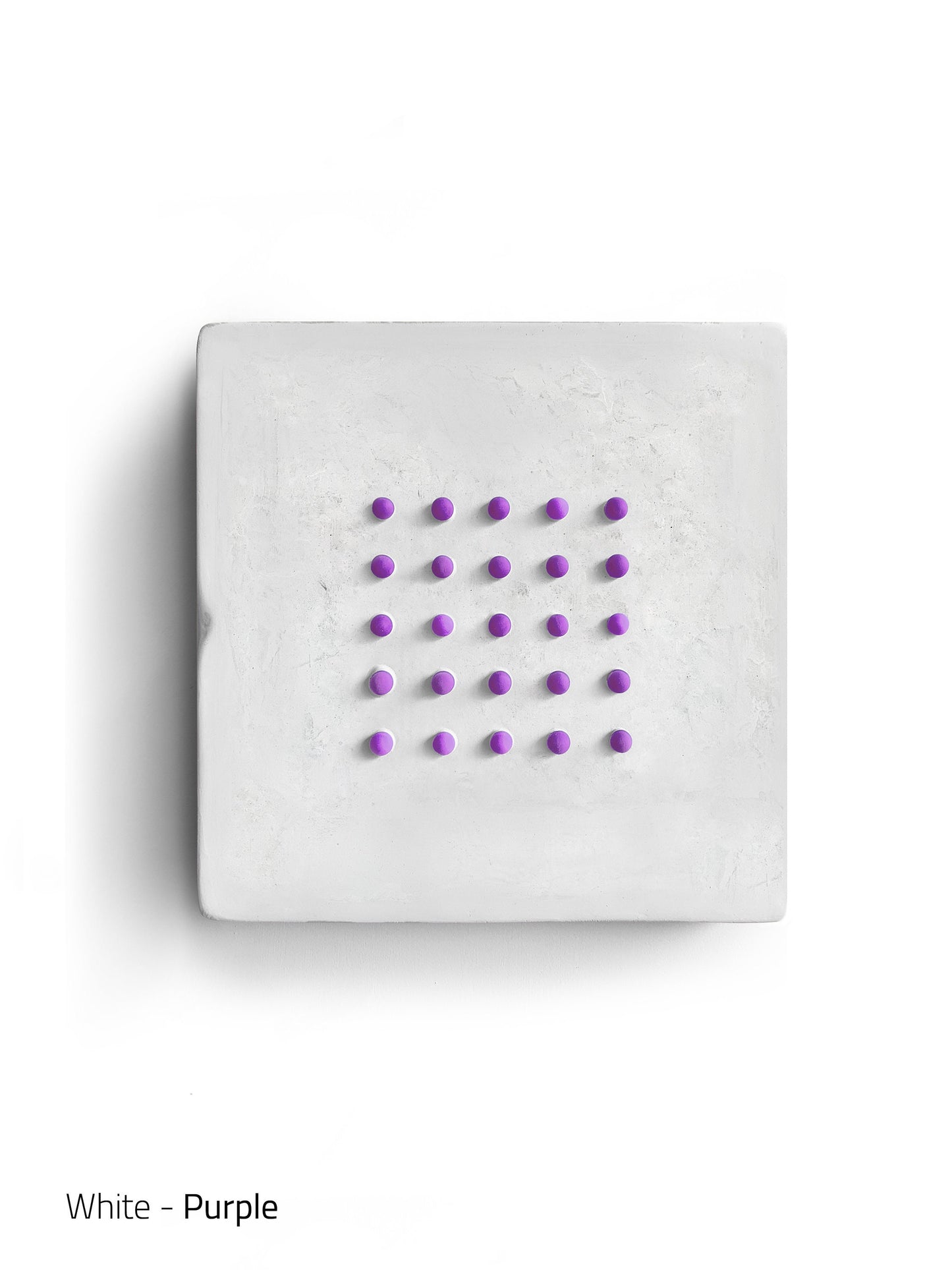 Arte de pared maximalista - PUNTOS DIVERTIDOS sobre BLANCO - Grande (16 x 16 x 3 pulgadas - 41 x 41 x 5 cm)