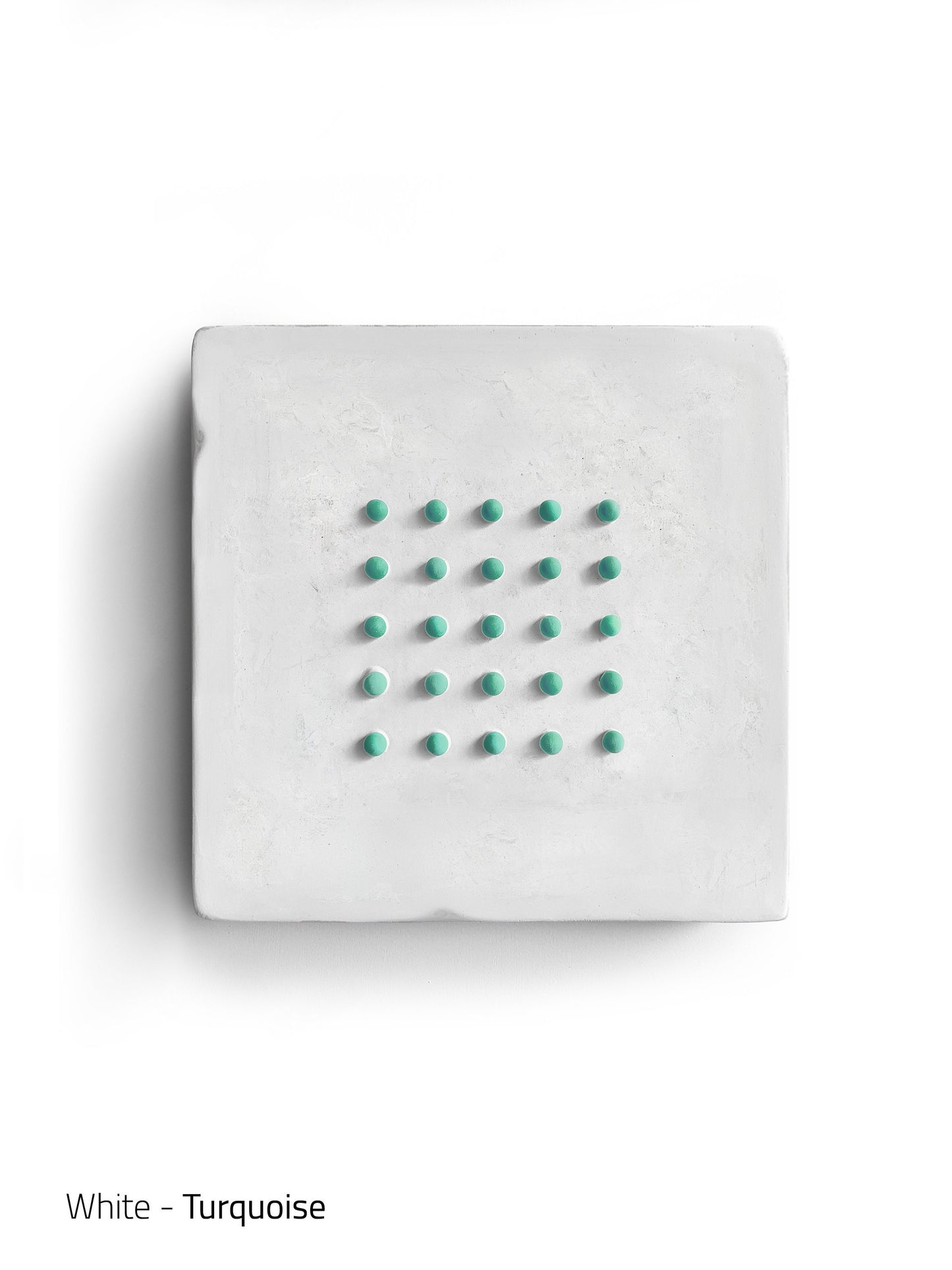 Arte de pared maximalista - PUNTOS DIVERTIDOS sobre BLANCO - Grande (16 x 16 x 3 pulgadas - 41 x 41 x 5 cm)