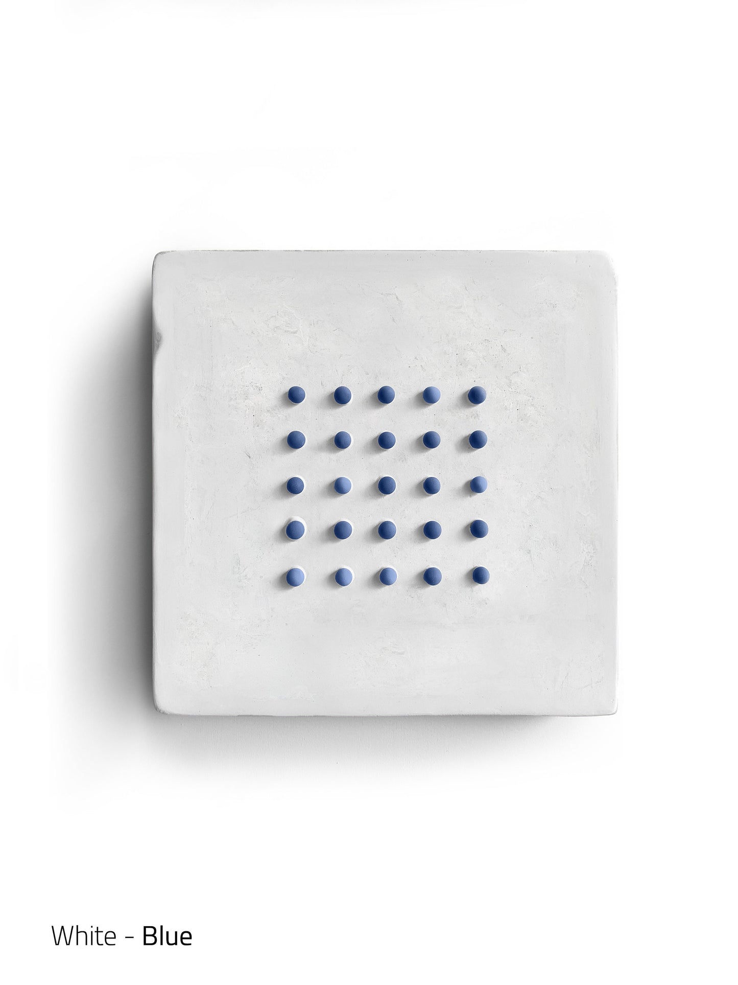 Arte de pared maximalista - PUNTOS DIVERTIDOS sobre BLANCO - Grande (16 x 16 x 3 pulgadas - 41 x 41 x 5 cm)