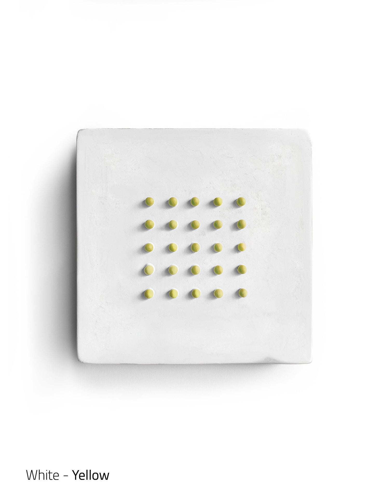 Arte de pared maximalista - PUNTOS DIVERTIDOS sobre BLANCO - Grande (16 x 16 x 3 pulgadas - 41 x 41 x 5 cm)