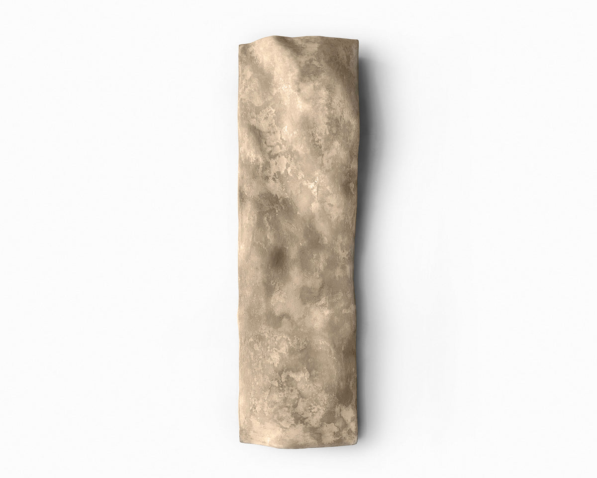 SANDSTONE — Taupe, frontal view, mottled sand and taupe surface, vertical format